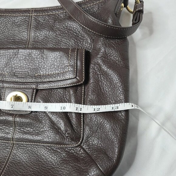 Coach Brown Pebble Leather Penelope Shoulder Bag Brown Crossbody - Picture 10 of 10